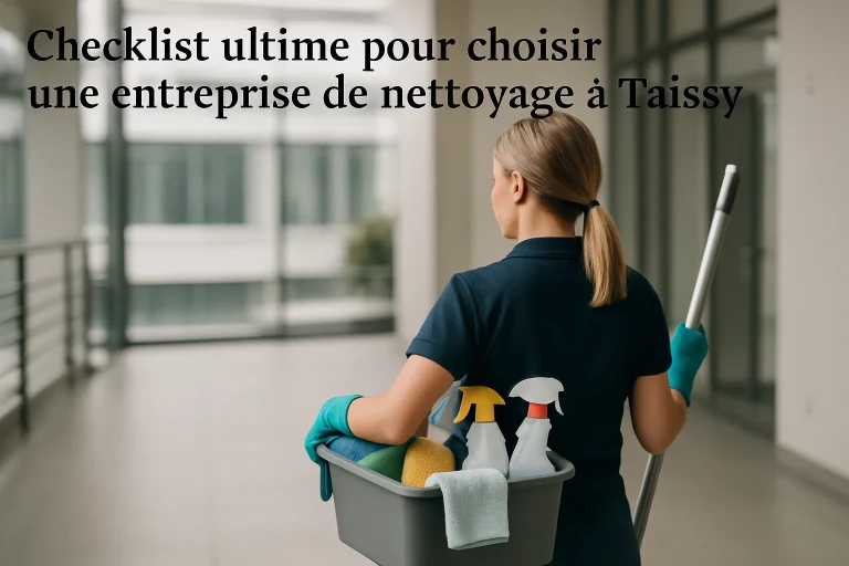 Équipe de nettoyage professionnelle travaillant dans un bureau moderne à Taissy.