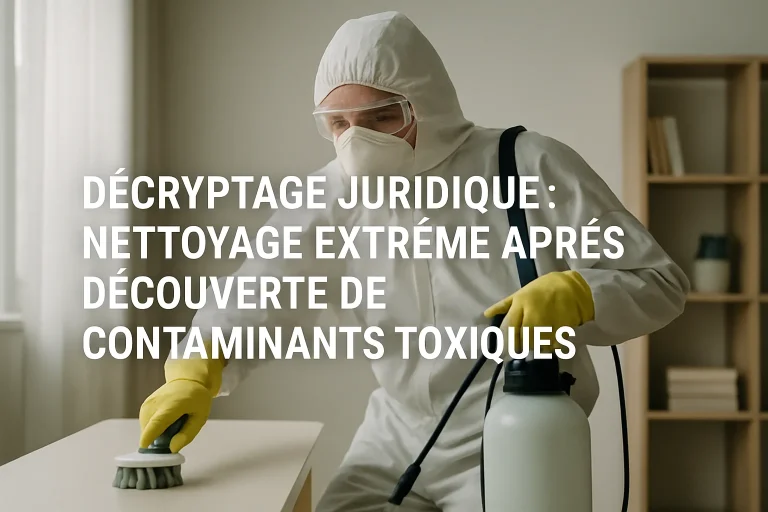 Décryptage Juridique : Nettoyage Extrême Après Découverte de Contaminants Toxiques