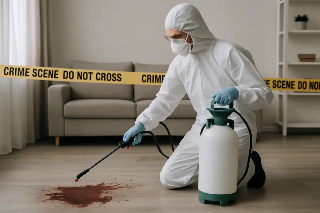 Urgence Biologique : Solutions Instantanées pour un Nettoyage Après Scène de Crime