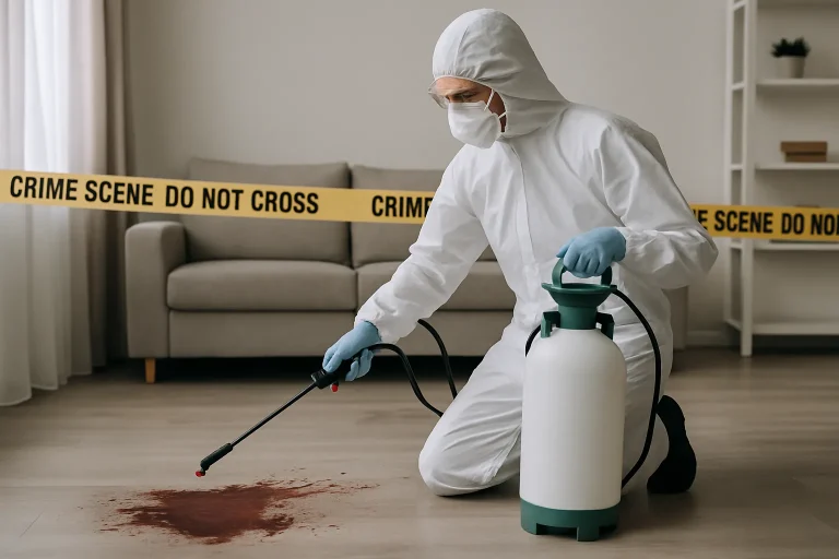 Urgence Biologique : Solutions Instantanées pour un Nettoyage Après Scène de Crime